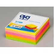Blockwürfel 9x9cm Neonfarbe geklebt 400 Blatt