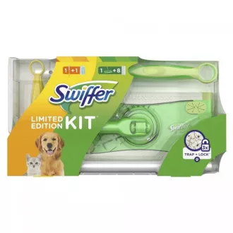 Swiffer Sweeper 2in1 Mopp-Set + 8 Ersatz und kleiner Griff + Staubtuch