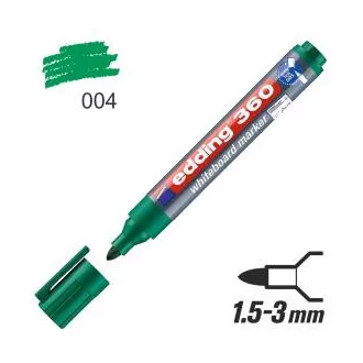 Edding 360 Marker auf weißer Tafel grün runde Spitze 1,5-3mm
