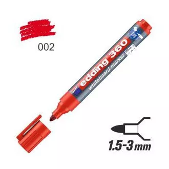 Edding 360 Marker auf weißer Tafel rote runde Spitze 1,5-3mm