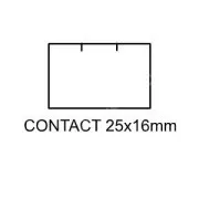 Etiketten Kontakt 25x16mm weiß rechteckig