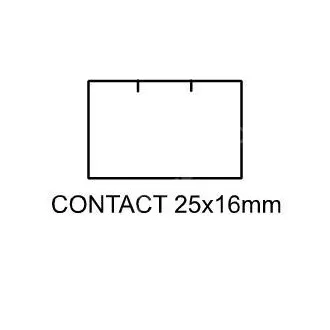 Etiketten Kontakt 25x16mm weiß rechteckig