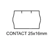 Etiketten Kontakt 25x16mm weiß rund