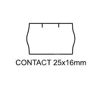 Etiketten Kontakt 25x16mm weiß rund