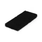 Rechteckiges Handtuch für den Boden, 11 × 25 cm, schwarz