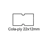 Etiketten Cola-ply 22x12mm weiß ablösbarer Kleber