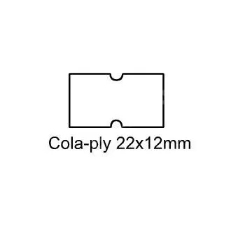 Etiketten Cola-ply 22x12mm weiß ablösbarer Kleber