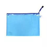 Umschlag A4 Netzumschlag mit Reißverschluss blau