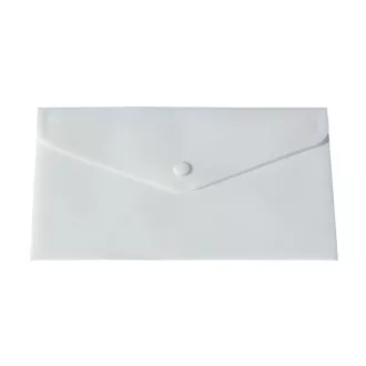Klassischer PP-Umschlag DL mit Knopf weiß