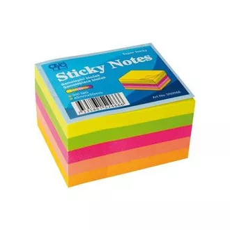 Selbstklebeblock 40x50mm 5 Neonfarben 5x60 Blatt Auro