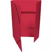 Mappe 253 A4 mit 3 Klappen mit Gummi rot