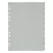 Lochung A4 1-10 PP numerisch grau