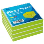 Selbstklebeblock 75x75mm grün-weiß neon 400 Blatt Auro