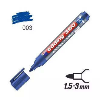 Edding 360 Marker auf weißer Tafel blaue runde Spitze 1,5-3mm