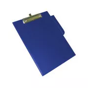 Schreibblock A4 einteilig mit Clip Kunststoff blau