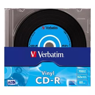 VERBATIM CD-R (10er-Pack) Slim / Vinyl / DLP / 52x / 700MB