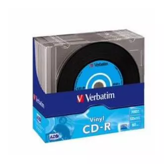VERBATIM CD-R (10er-Pack) Slim / Vinyl / DLP / 52x / 700MB
