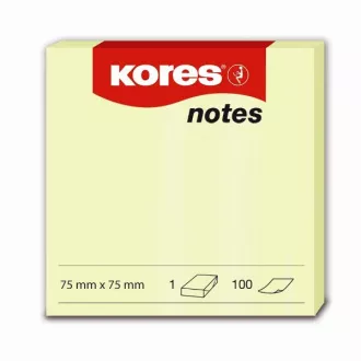 Selbstklebeblock 75x75mm gelb 100 Blatt Kores Selbstklebeblock 75x75mm gelb 100 Blatt Kores