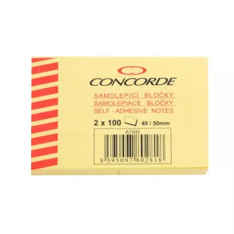 Selbstklebeblock 40x50mm 2x100 Blatt Concorde Selbstklebeblock 40x50mm 2x100 Blatt Concorde
