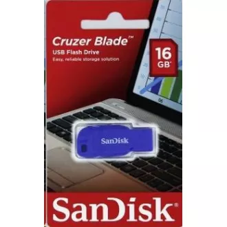 SanDisk Flash Drive 16GB Cruzer Blade, USB 2.0, blau