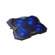 C-TECH Kühlpad unter NTB Zefyros (GCP-01B), Casual Gaming, 17, 3", blaue Hintergrundbeleuchtung, Geschwindigkeitsregler