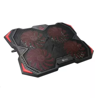 C-TECH Kühlpad unter NTB Zefyros (GCP-01R), Casual Gaming, 17, 3", rote Hintergrundbeleuchtung, Geschwindigkeitsregler