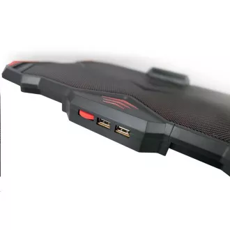 C-TECH Kühlpad unter NTB Zefyros (GCP-01R), Casual Gaming, 17, 3", rote Hintergrundbeleuchtung, Geschwindigkeitsregler
