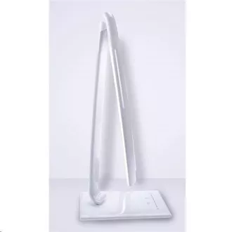 Solight LED Tischleuchte dimmbar, 12W, Lichttemperaturwahl, USB, weiß glänzend