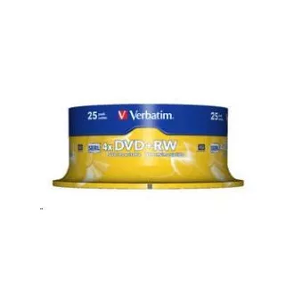 VERBATIM DVD + RW (25-Pack) Spindel / 4x / DLP / 4,7 GB VERBATIM DVD + RW (25-Pack) Spindel / 4x / DLP / 4,7 GB