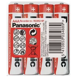 PANASONIC Zink-Kohle-Batterien Rot Zink R03RZ / 4P AAA 1,5V (Schrumpfen 4 Stück) PANASONIC Zink-Kohle-Batterien Rot Zink R03RZ / 4P AAA 1,5V (Schrumpfen 4 Stück)