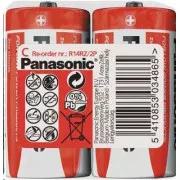 PANASONIC Zink-Kohle-Batterien Red Zinc R14RZ / 2P C 1.5V (schrumpfen 2 Stück)