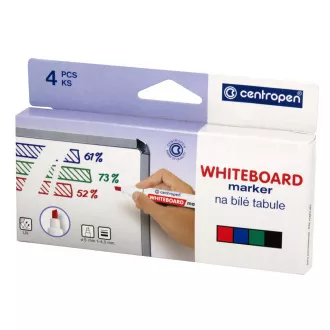 Centropen Marker 8569/4 für Whiteboards 4 Farben Keilspitze 1-4,5mm Centropen Marker 8569/4 für Whiteboards 4 Farben Keilspitze 1-4,5mm