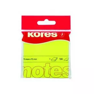 Selbstklebeblock 75x75mm gelb neon 100 Blatt Kores Selbstklebeblock 75x75mm gelb neon 100 Blatt Kores