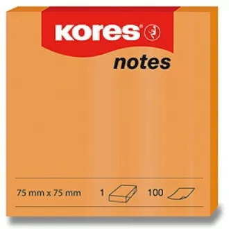 Selbstklebeblock 75x75mm orange neon 100 Blatt Kores Selbstklebeblock 75x75mm orange neon 100 Blatt Kores