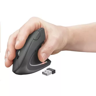 TRUST Verto kabellose ergonomische USB-Maus, schwarz