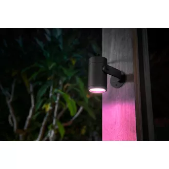 PHILIPS Lily Outdoor Strahler, Hue White und Color Ambiance, 230V, 1x8W integrierte LED, Chrom matt, Auszug (1741530P7) PHILIPS Lily Outdoor Strahler, Hue White und Color Ambiance, 230V, 1x8W integrierte LED, Chrom matt, Auszug (1741530P7)