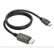 C-TECH DisplayPort/HDMI-Kabel, 1m, schwarz