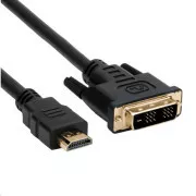 C-TECH HDMI-DVI-Kabel, M/M, 1, 8m