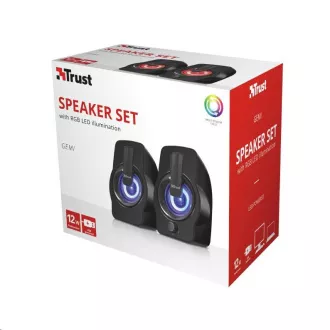 TRUST Gemi RGB 2.0 Lautsprecherset - schwarz