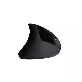 C-TECH Maus VEM-09, vertikal, kabellos, 6 Tasten, schwarz, USB-Nano-Empfänger - Gebraucht