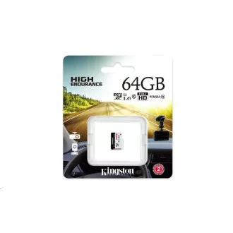 Kingston 64GB microSD XC High Endurance, 95R Klasse 10 UHS-I U1