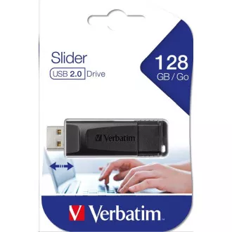 VERBATIM Flash Disk 128GB Store 'n' Go Slider, schwarz VERBATIM Flash Disk 128GB Store 'n' Go Slider, schwarz