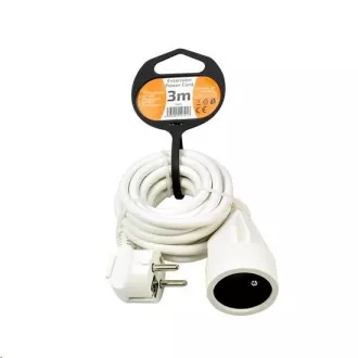 Solight Verlängerungskabel - Stecker, 1 Buchse, weiß, 3m Solight Verlängerungskabel - Stecker, 1 Buchse, weiß, 3m
