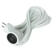 Solight Verlängerungskabel - Stecker, 1 Buchse, 5m, 3 x 1mm2, weiß