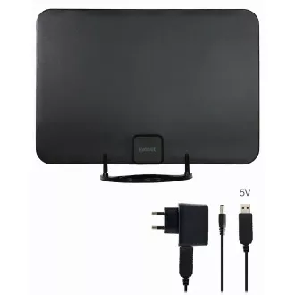 EVOLVEO Xany 2A, 230/5V, aktive Raumantenne FM/DAB /DVB-T2, LTE, 4G, 5G Filter