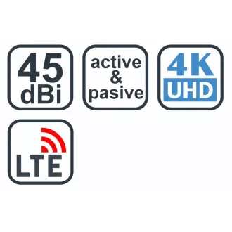 EVOLVEO Xany 2A, 230/5V, aktive Raumantenne FM/DAB /DVB-T2, LTE, 4G, 5G Filter
