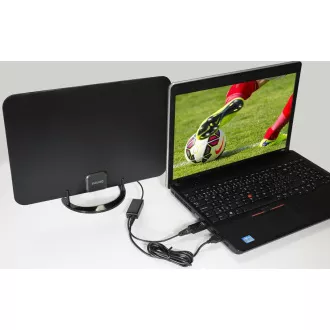 EVOLVEO Xany 2A, 230/5V, aktive Raumantenne FM/DAB /DVB-T2, LTE, 4G, 5G Filter