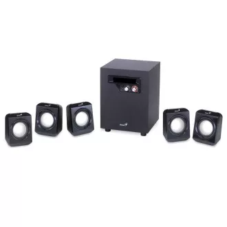 GENIUS Lautsprecher SW-5.1 1020 v2, 26W, schwarz GENIUS Lautsprecher SW-5.1 1020 v2, 26W, schwarz