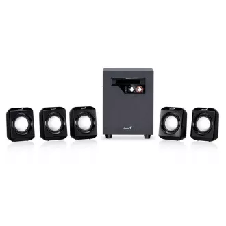 GENIUS Lautsprecher SW-5.1 1020 v2, 26W, schwarz GENIUS Lautsprecher SW-5.1 1020 v2, 26W, schwarz