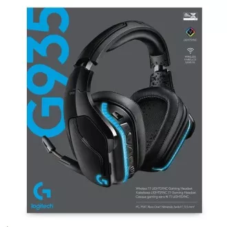 Logitech G935 Gaming-Kopfhörer, Kabellos 7.1, LIGHTSYNC Gaming-Headset - EMEA Logitech G935 Gaming-Kopfhörer, Kabellos 7.1, LIGHTSYNC Gaming-Headset - EMEA